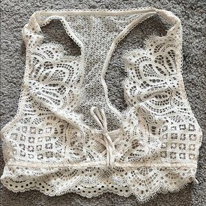 Victoria’s Secret lace racer back style bra  size XS. Elegant Cream Lace